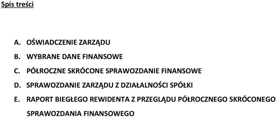 PÓŁROCZNE SKRÓCONE SPRAWOZDANIE FINANSOWE D.