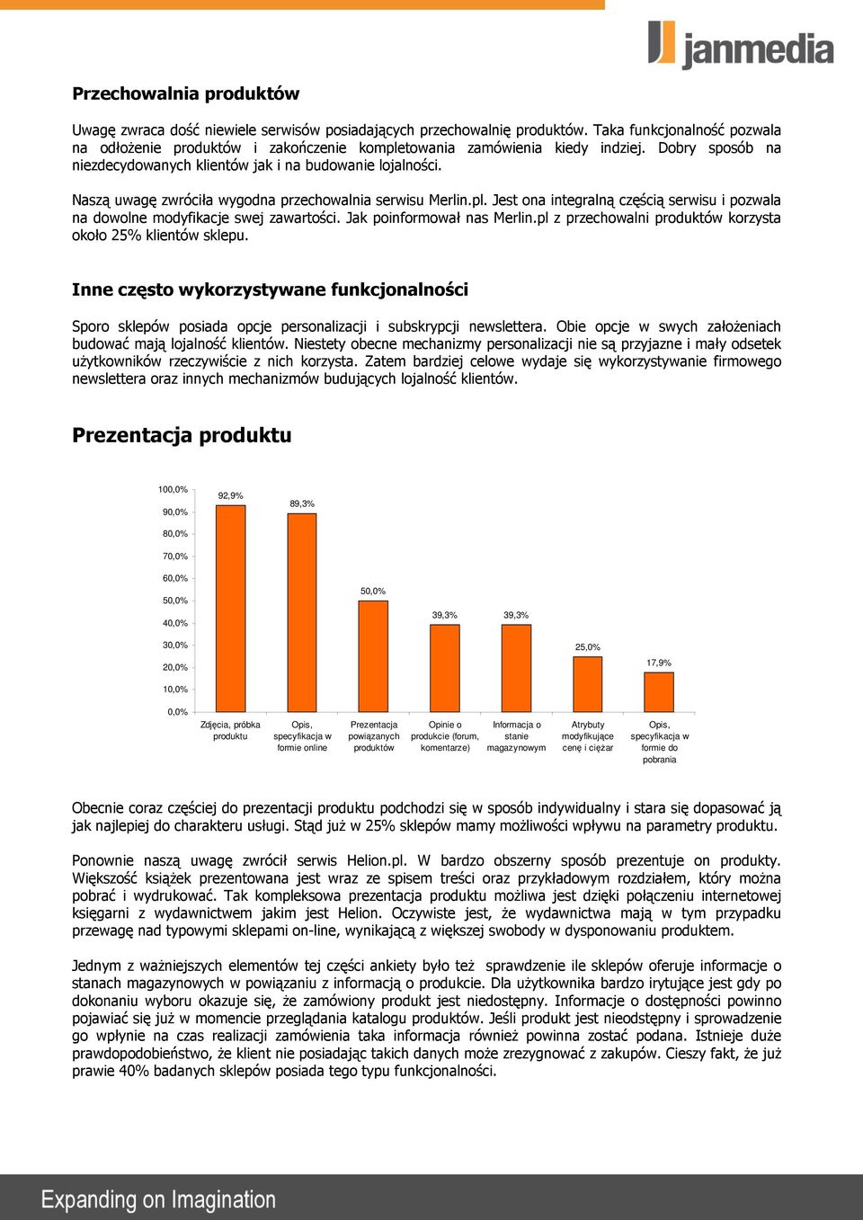 Jest ona integralną częścią serwisu i pozwala na dowolne modyfikacje swej zawartości. Jak poinformował nas Merlin.pl z przechowalni korzysta około 25% klientów sklepu.