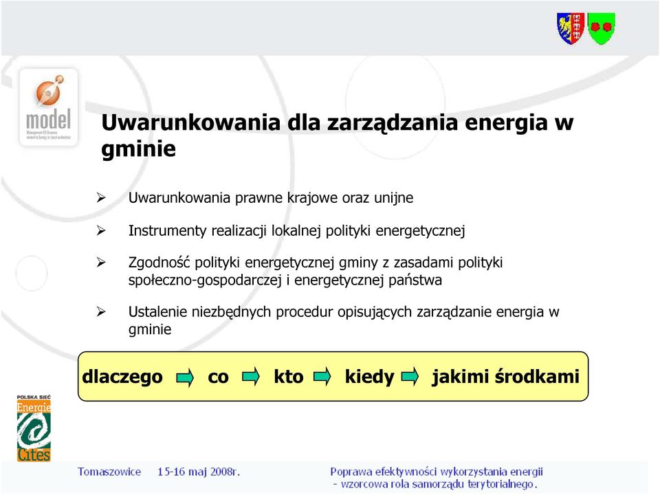 gminy z zasadami polityki społeczno-gospodarczej i energetycznej państwa Ustalenie