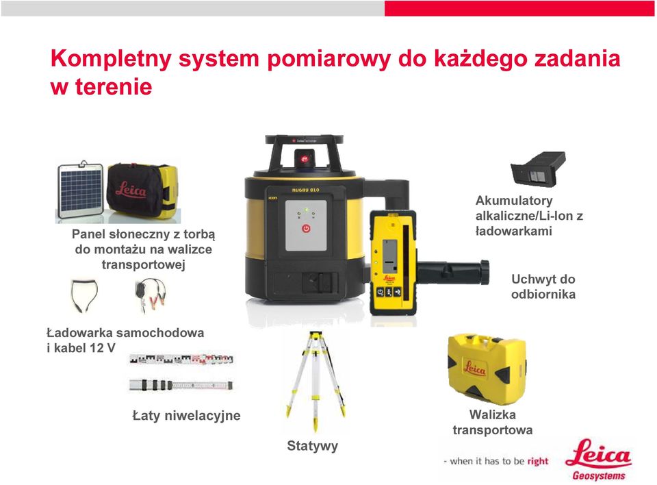 alkaliczne/li-ion z ładowarkami Uchwyt do odbiornika Ładowarka