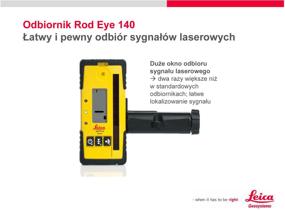 sygnału laserowego dwa razy większe niż w