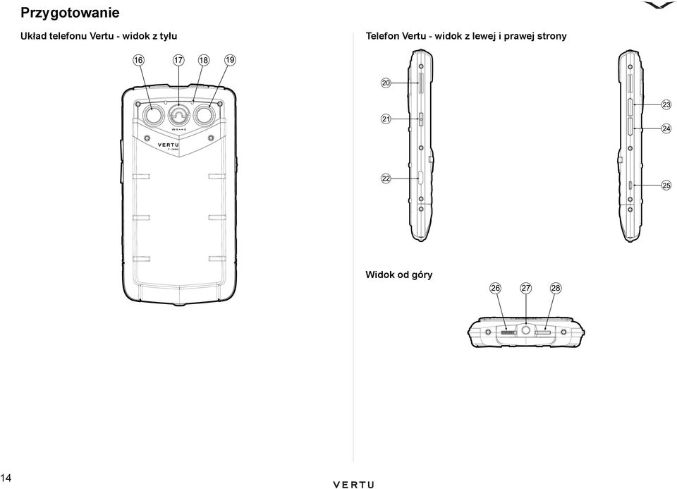 tyłu Telefon Vertu - widok