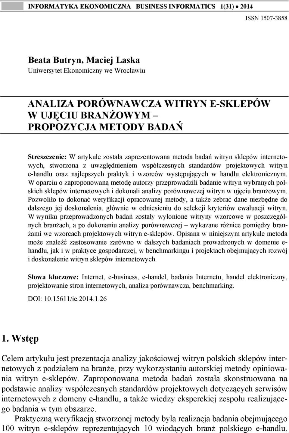 oraz najlepszych praktyk i wzorców występujących w handlu elektronicznym.