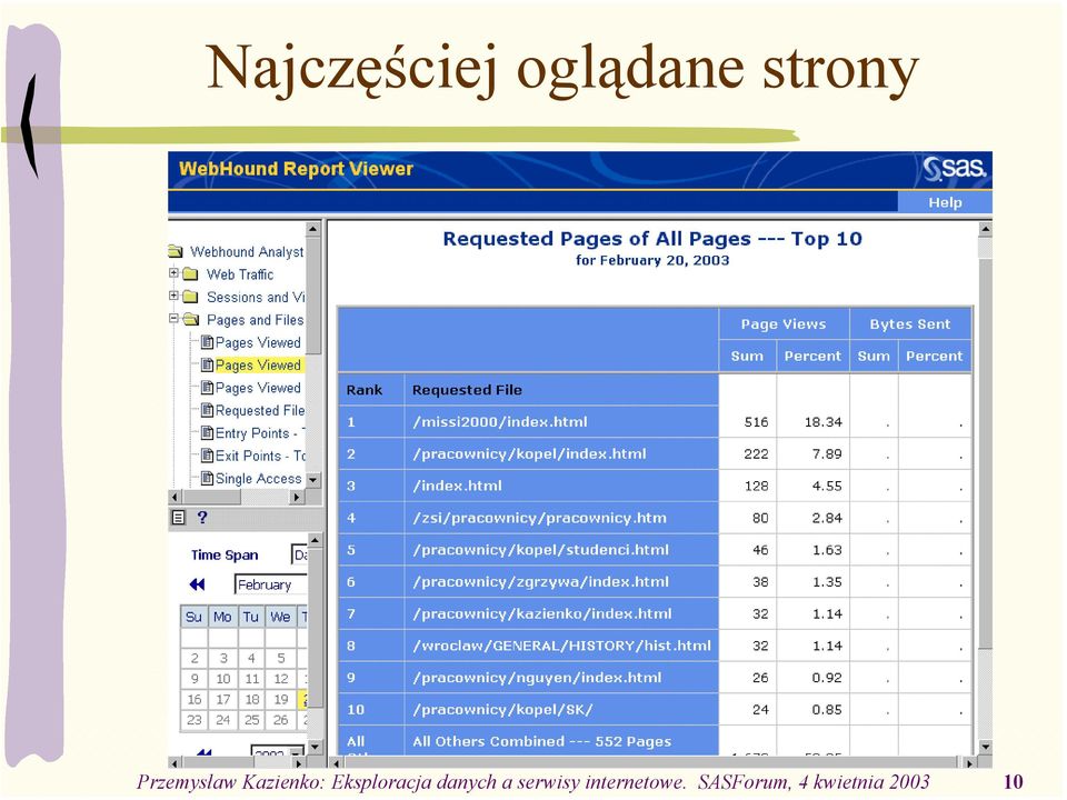 Eksploracja danych a serwisy