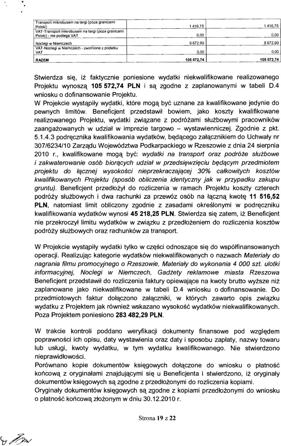 zaplanowanyrni w tabeli 0.4 wniosku 0 dofinansowanie Projektu. W Projekcie wystqphy WY9atki, kt6re mogc4, bye uznane za kwalifikowane jedynie do pewnych imit6w.