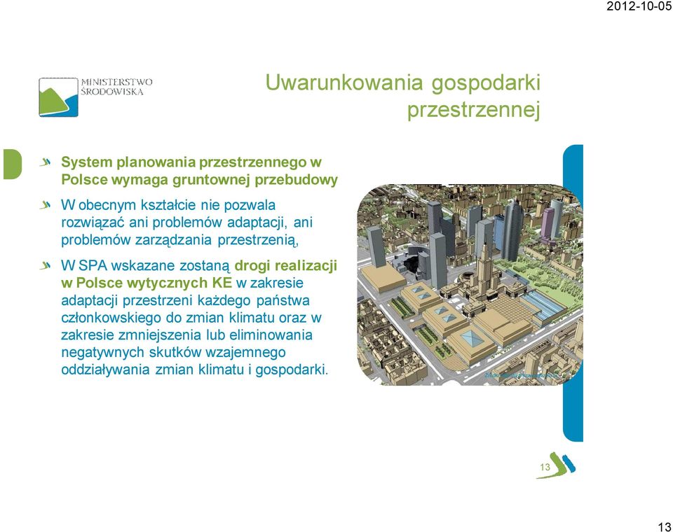 Polsce wytycznych KE w zakresie adaptacji przestrzeni każdego państwa członkowskiego do zmian klimatu oraz w zakresie