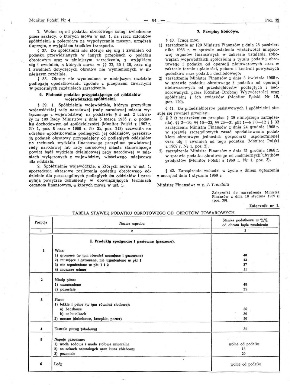 Do Sipółdzielni nie stosuje się ulg i :zw,olnień od 'P'odatku przewidzianych w innych przepisach o podatku ~ obrotowym oraz w niniejszym zarządzeniu, z wyjątkiem IUllg i zwolnień, '0 których mowa w