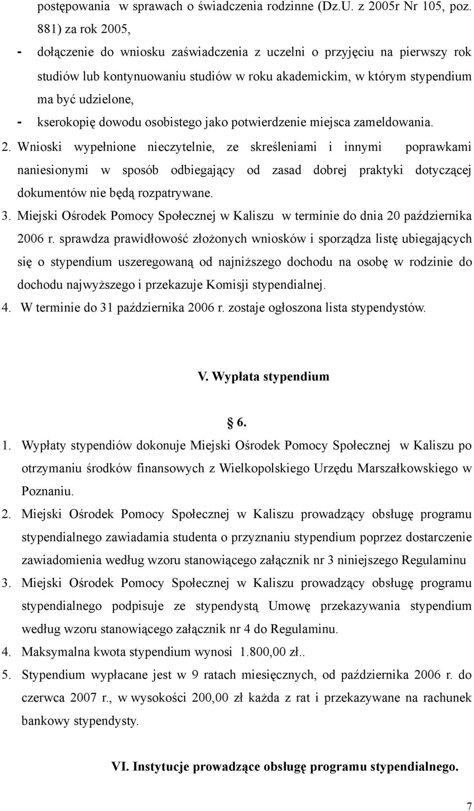 dowodu osobistego jako potwierdzenie miejsca zameldowania. 2.