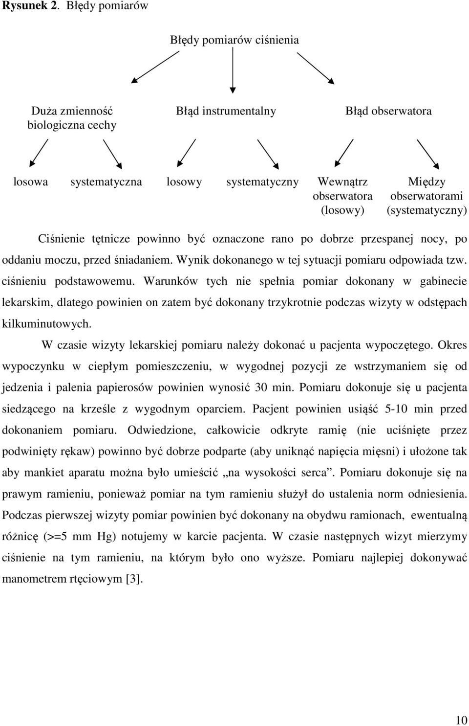 obserwatorami (systematyczny) Ciśnienie tętnicze powinno być oznaczone rano po dobrze przespanej nocy, po oddaniu moczu, przed śniadaniem. Wynik dokonanego w tej sytuacji pomiaru odpowiada tzw.