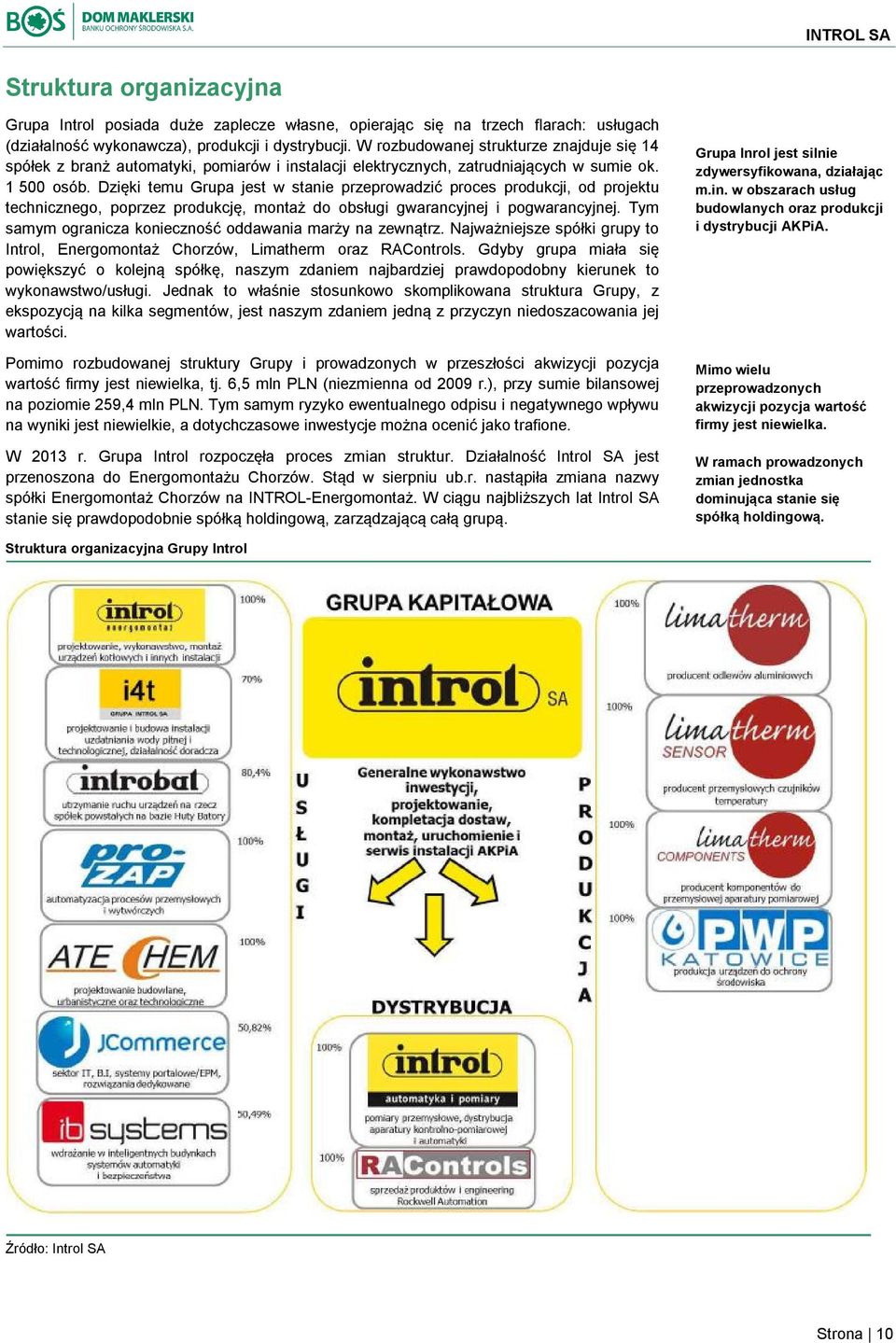 Dzięki temu Grupa jest w stanie przeprowadzić proces produkcji, od projektu technicznego, poprzez produkcję, montaż do obsługi gwarancyjnej i pogwarancyjnej.