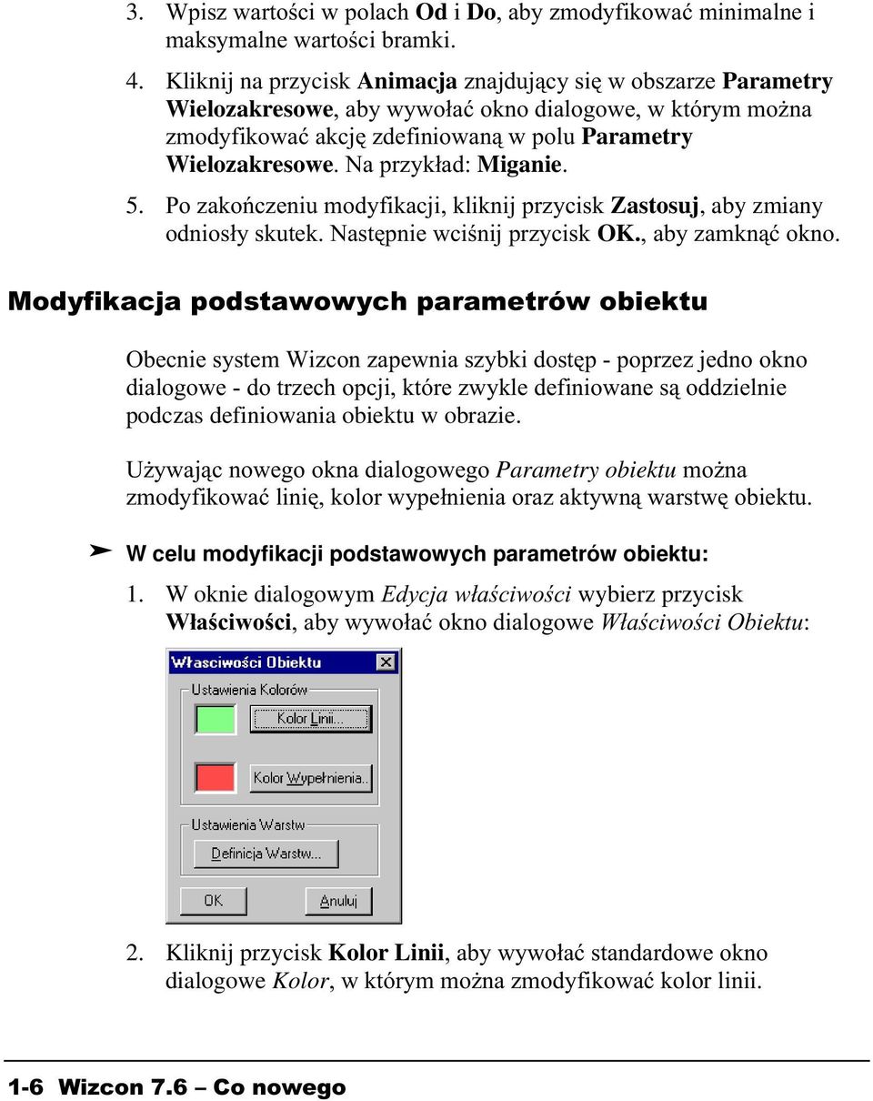 "" podczas definiowania obiektu w obrazie. 6 Parametry obiektu "!