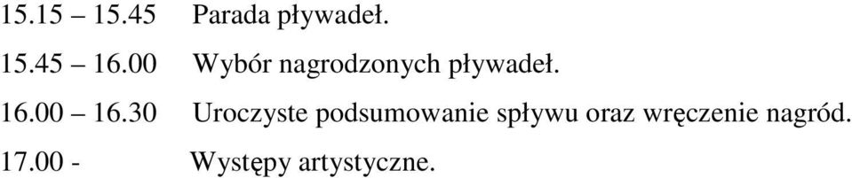 30 Uroczyste podsumowanie spływu oraz