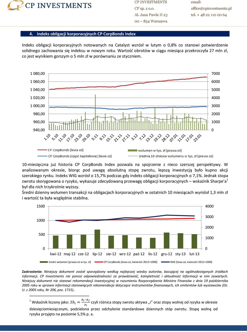 1 8, 1 6, 1 4, 1 2, 1, 98, 96, 94, 7 6 5 4 3 2 1-miesięczna już historia CP CorpBonds Index pozwala na spojrzenie z nieco szerszej perspektywy.