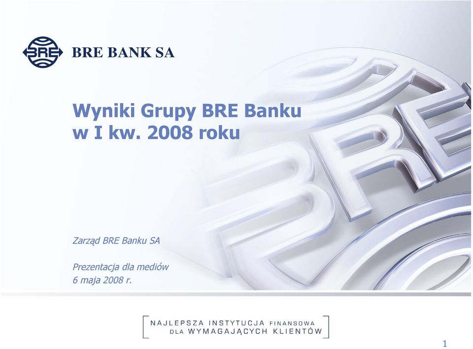 BRE Banku SA Prezentacja