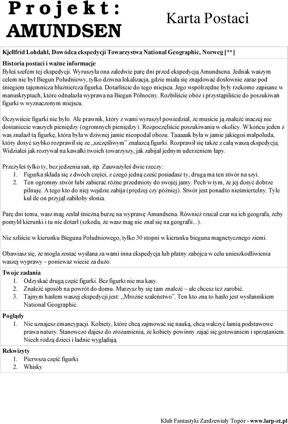 Jego współrzędne były rzekomo zapisane w manuskryptach, które odnalazła wyprawa na Biegun Północny. Rozbiliście obóz i przystąpiliście do poszukiwań figurki w wyznaczonym miejscu.