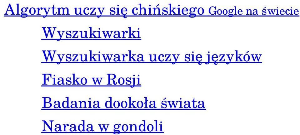 Wyszukiwarka uczy się języków