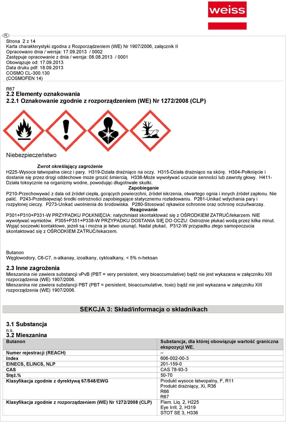 H411- Działa toksycznie na organizmy wodne, powodując długotrwałe skutki.