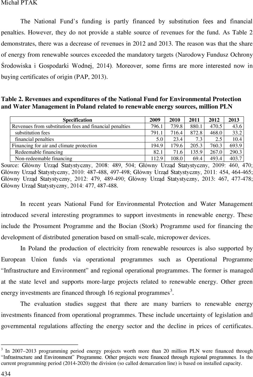 The reason was that the share of energy from renewable sources exceeded the mandatory targets (Narodowy Fundusz Ochrony Środowiska i Gospodarki Wodnej, 2014).