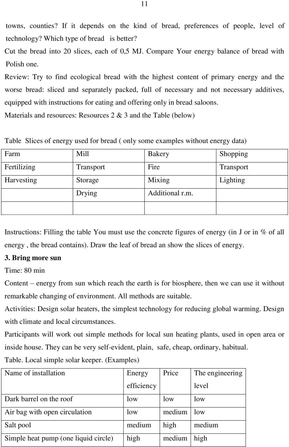 Review: Try to find ecological bread with the highest content of primary energy and the worse bread: sliced and separately packed, full of necessary and not necessary additives, equipped with