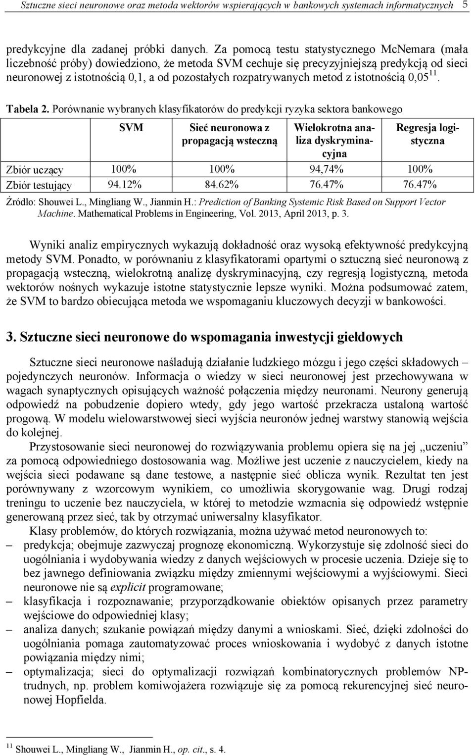 metod z istotnością 0,05 11. Tabela 2.