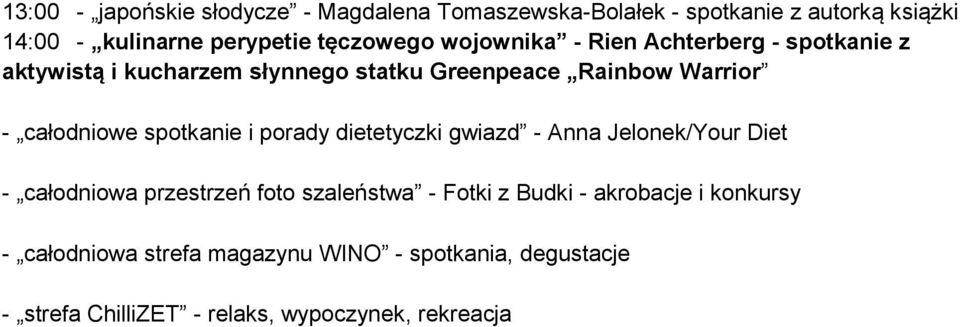 całodniowe spotkanie i porady dietetyczki gwiazd - Anna Jelonek/Your Diet - całodniowa przestrzeń foto szaleństwa - Fotki z