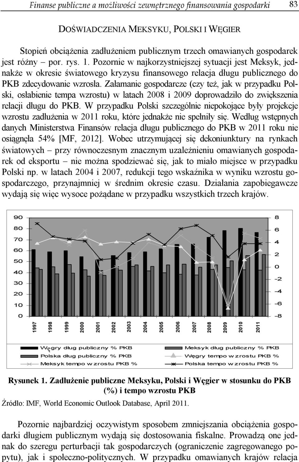 Załamanie gospodarcze (czy też, jak w przypadku Polski, osłabienie tempa wzrostu) w latach 2008 i 2009 doprowadziło do zwiększenia relacji długu do PKB.