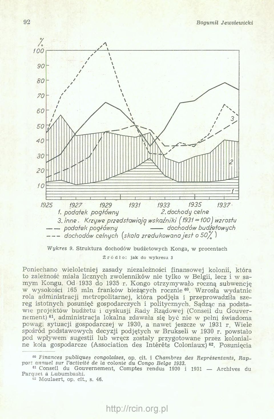 tylko w Belgii, lecz i w sam ym Kongu. Od 1933 do 1935 r. Kongo otrzym ywało roczną subwencję w wysokości 165 m ln franków bieżących rocznie60.