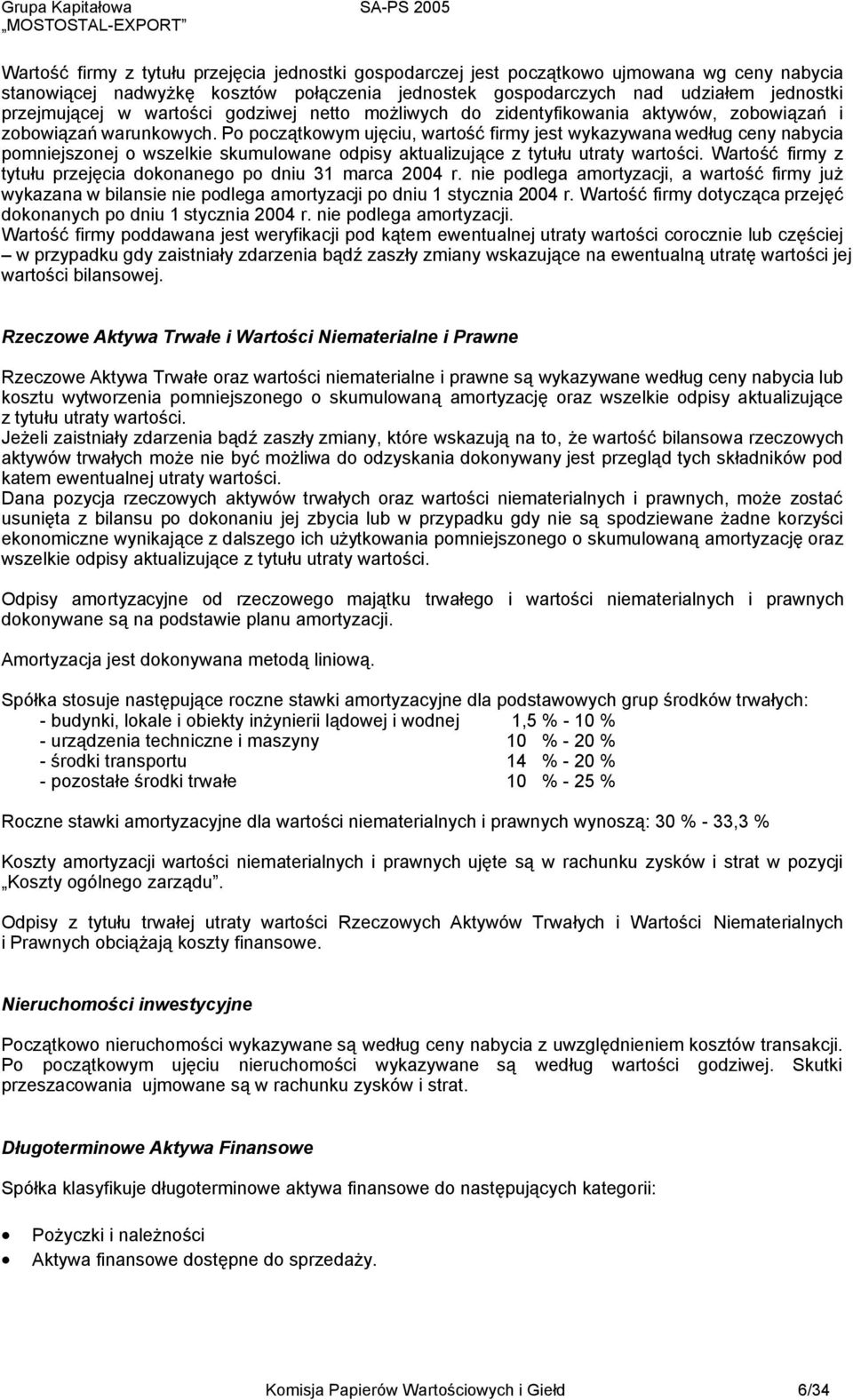 Po początkowym ujęciu, wartość firmy jest wykazywana według ceny nabycia pomniejszonej o wszelkie skumulowane odpisy aktualizujące z tytułu utraty wartości.