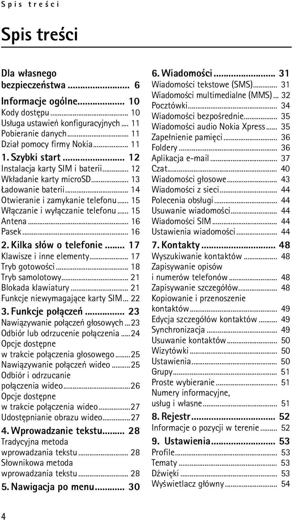 .. 16 Pasek... 16 2. Kilka s³ów o telefonie... 17 Klawisze i inne elementy... 17 Tryb gotowo ci... 18 Tryb samolotowy... 21 Blokada klawiatury... 21 Funkcje niewymagaj±ce karty SIM... 22 3.