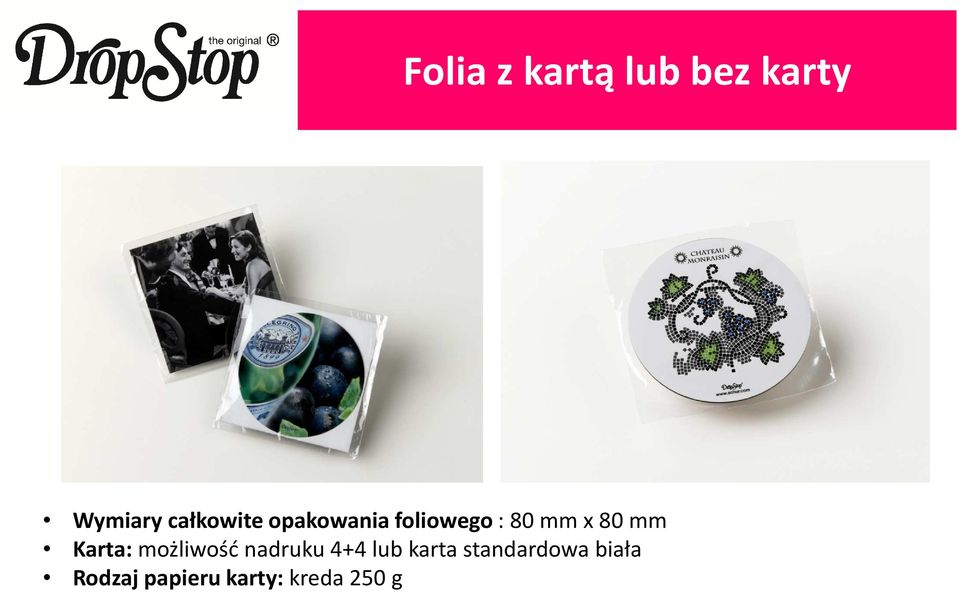 mm Karta: możliwość nadruku 4+4 lub karta