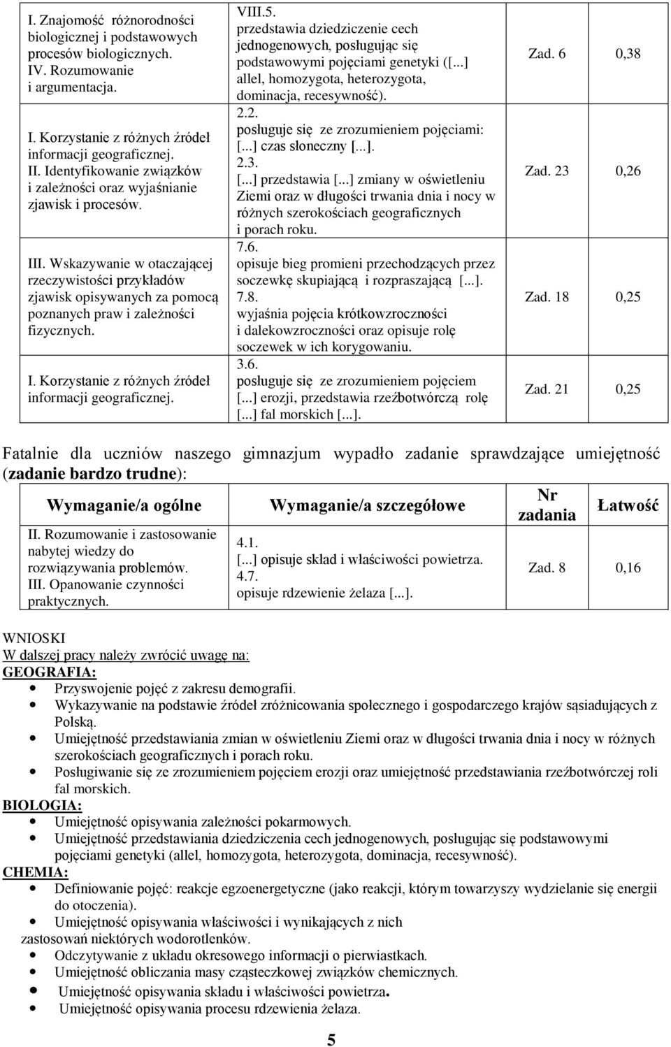 2. posługuje się ze zrozumieniem pojęciami: [...] czas słoneczny [...]. 2.3. [...] przedstawia [.