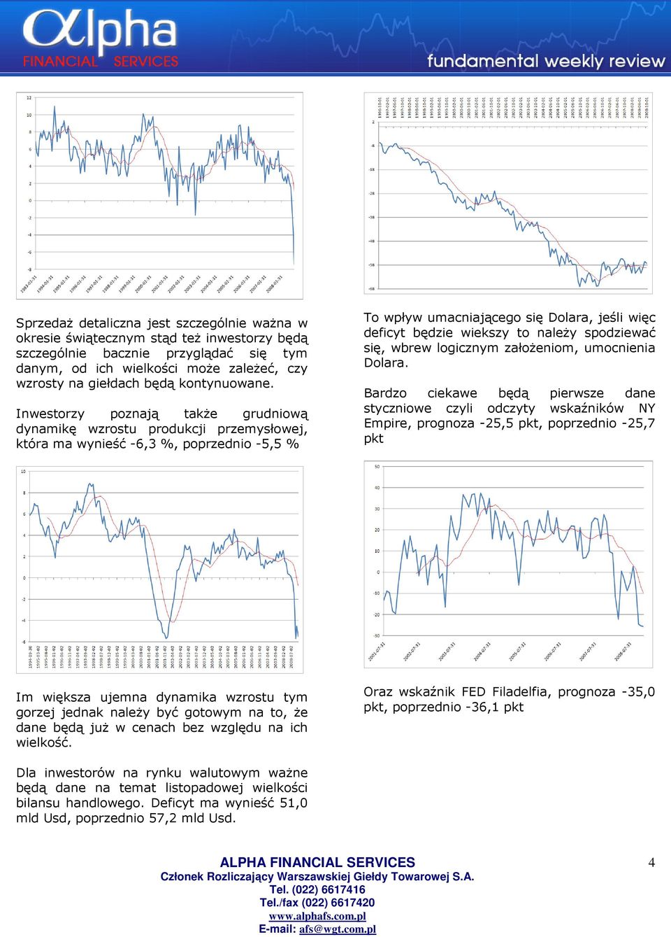 Inwestorzy poznają także grudniową dynamikę wzrostu produkcji przemysłowej, która ma wynieść -6,3 %, poprzednio -5,5 % To wpływ umacniającego się Dolara, jeśli więc deficyt będzie wiekszy to należy