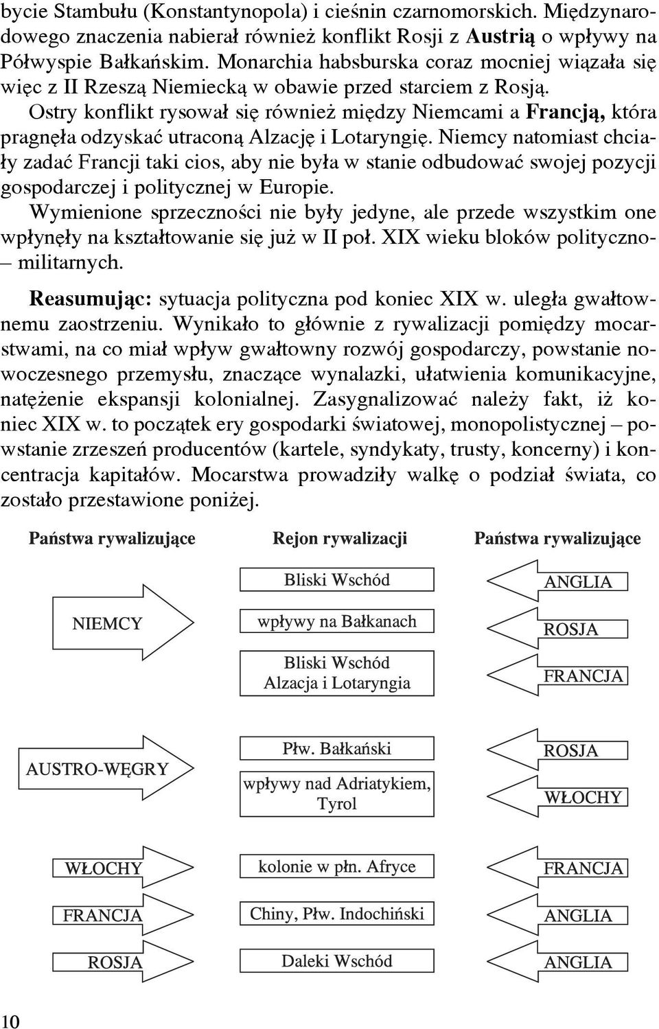 Ostry konflikt rysowa³ siê równie miêdzy Niemcami a Francj¹, która pragnê³a odzyskaæ utracon¹ Alzacjê i Lotaryngiê.