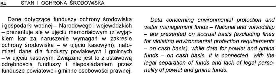 Związane jest to z ustawową odrębnością funduszy i nieposiadaniem przez fundusze powiatowe i gminne osobowości prawnej.