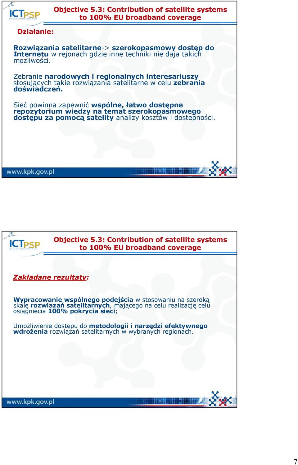 Zebranie narodowych i regionalnych interesariuszy stosujących takie rozwiązania satelitarne w celu zebrania doświadczeń.