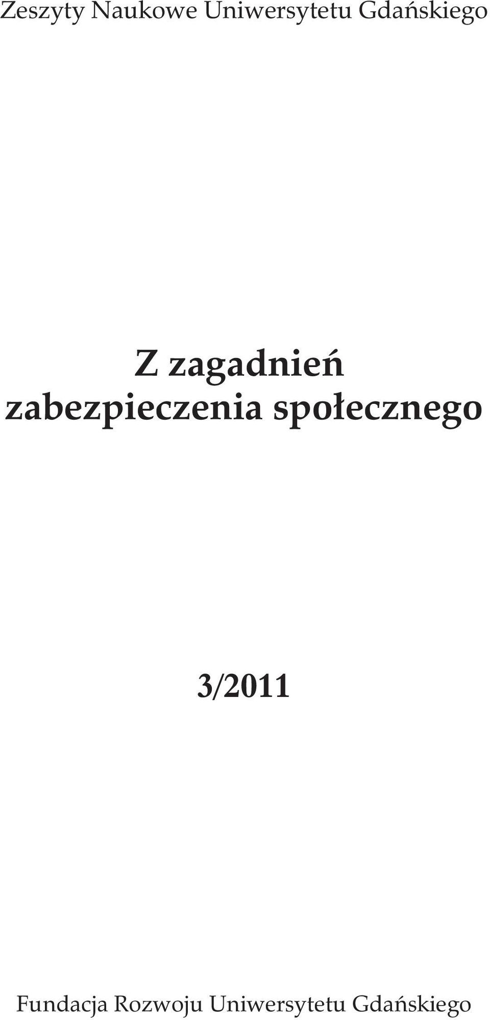 zabezpieczenia spo³ecznego