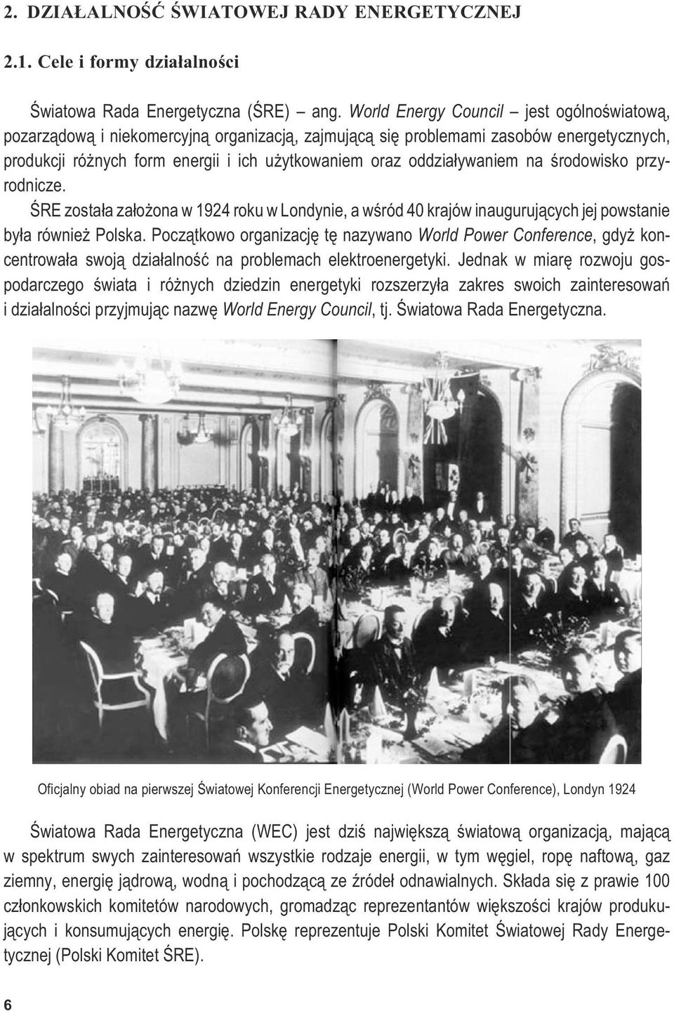 oddzia³ywaniem na œrodowisko przyrodnicze. ŒRE zosta³a za³o ona w 1924 roku w Londynie, a wœród 40 krajów inauguruj¹cych jej powstanie by³a równie Polska.