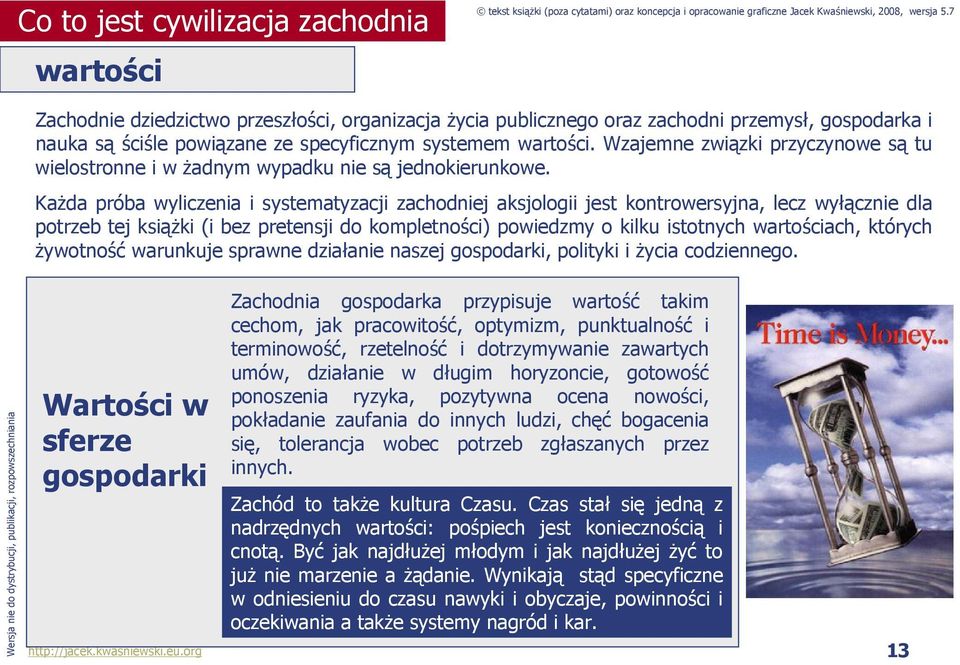 Każda próba wyliczenia i systematyzacji zachodniej aksjologii jest kontrowersyjna, lecz wyłącznie dla potrzeb tej książki (i bez pretensji do kompletności) powiedzmy o kilku istotnych wartościach,