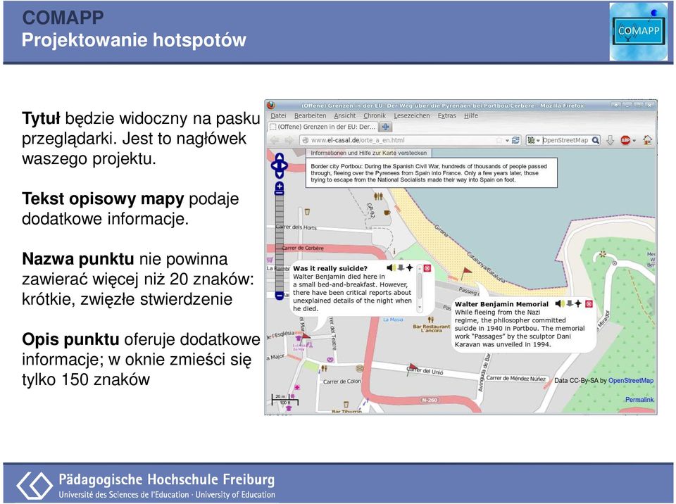 Tekst opisowy mapy podaje dodatkowe informacje.