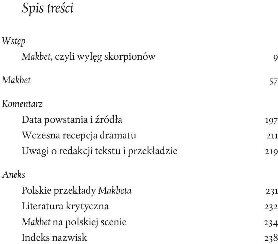Uwagi o redakcji tekstu i przekładzie 219 Aneks Polskie przekłady