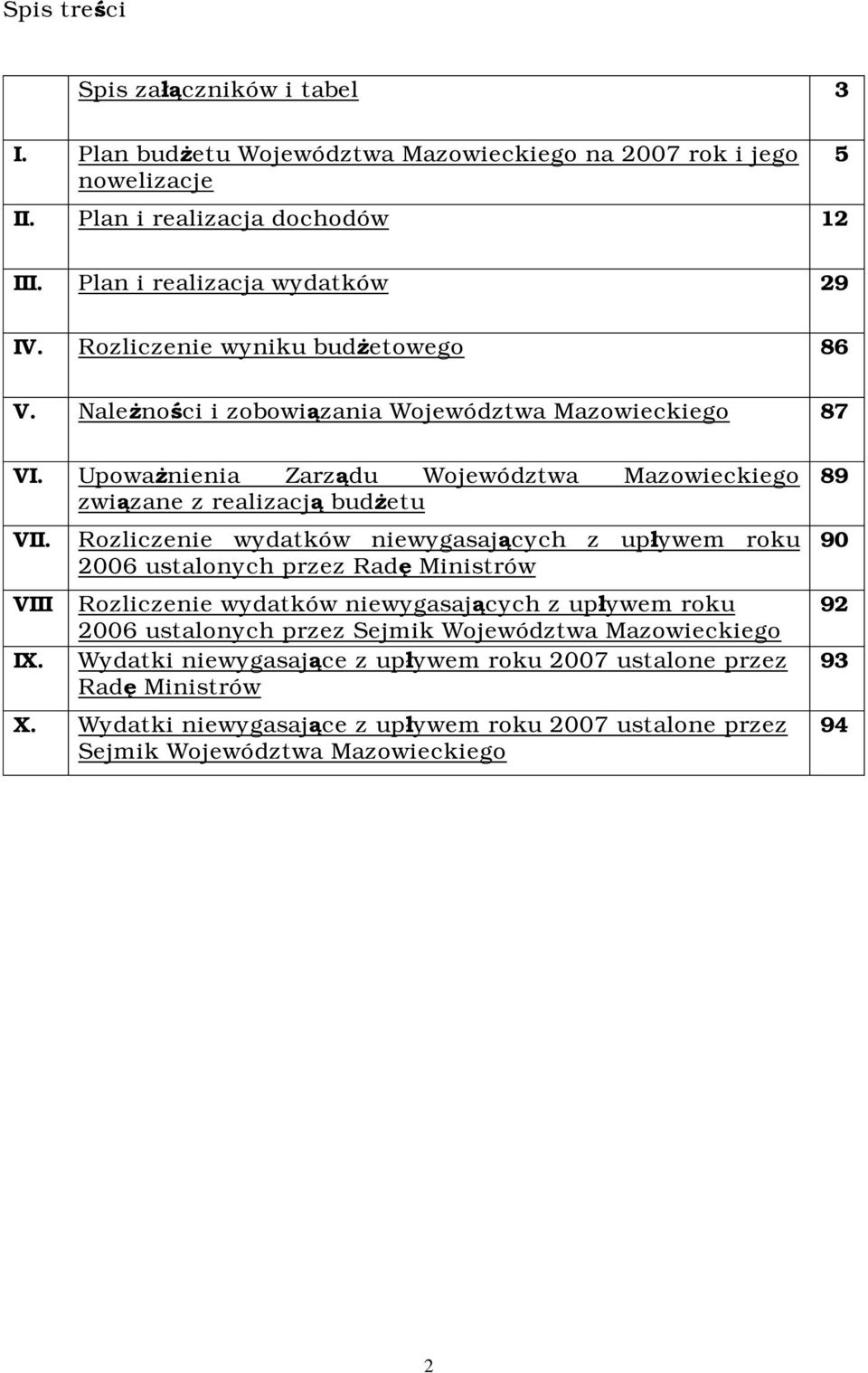 Rozliczenie wydatków niewygasaj cych z up ywem roku 2006 ustalonych przez Rad Ministrów Rozliczenie wydatków niewygasaj cych z up ywem roku 2006 ustalonych przez Sejmik Województwa