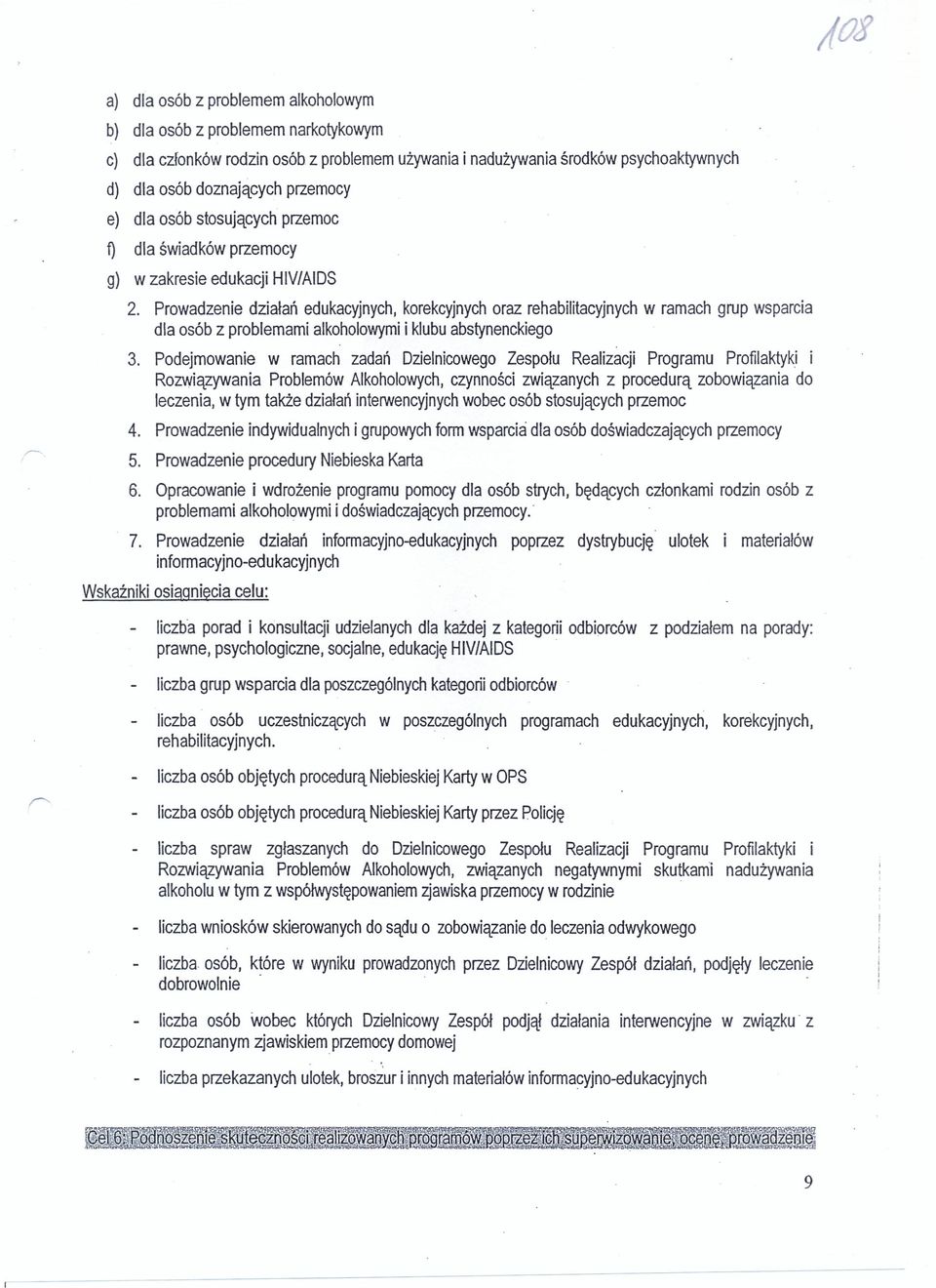 Prowadzenie działań edukacyjnych, korekcyjnych oraz rehabilitacyjnych w ramach grup wsparcia dla osób z problemami alkoholowymi i klubu abstynenckiego 3.