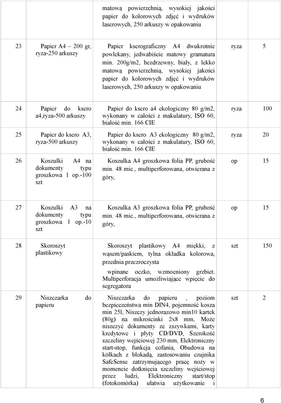 200g/m2, bezdrzewny, biały, z lekko matową powierzchnią, wysokiej jakości papier do kolorowych zdjęć i wydruków laserowych, 250 arkuszy w opakowaniu ryza 5 24 Papier do ksero a4,ryza-500 arkuszy 25