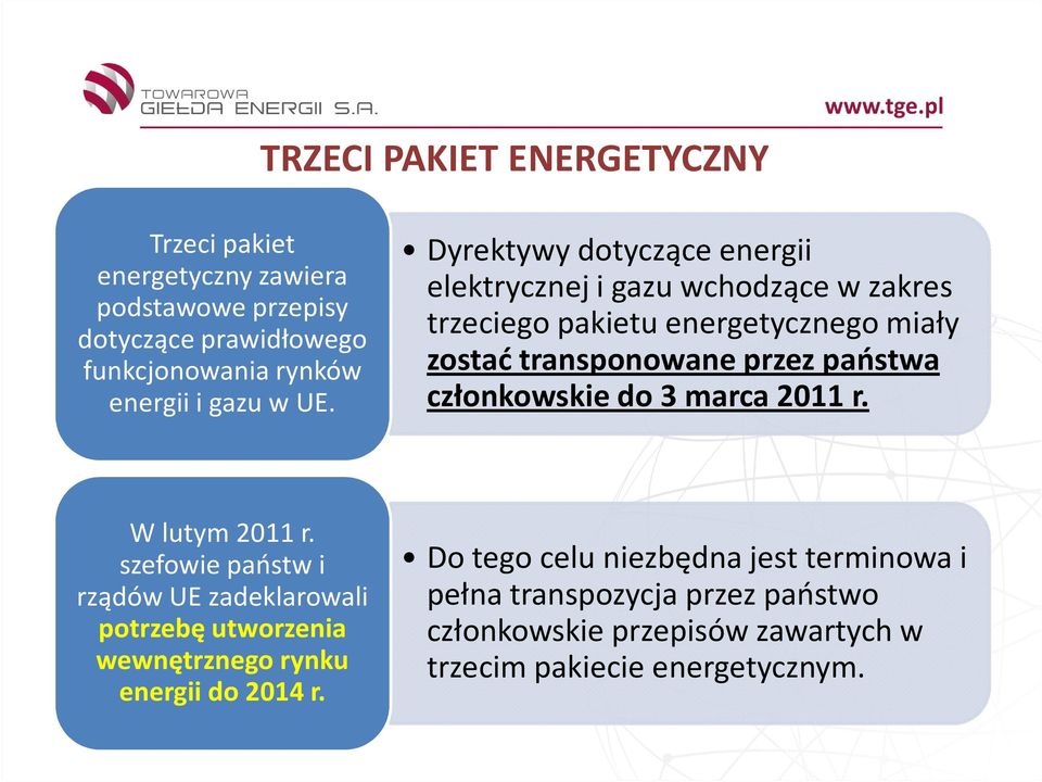 przez państwa członkowskie do 3 marca 2011 r. energii i gazu w UE. członkowskie do 3 marca 2011 r. W lutym 2011 r.