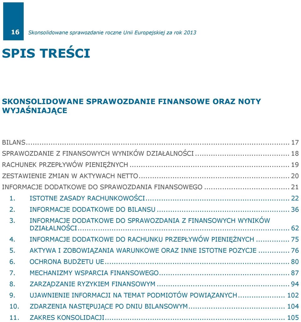 INFORMACJE DODATKOWE DO BILANSU... 36 3. INFORMACJE DODATKOWE DO SPRAWOZDANIA Z FINANSOWYCH WYNIKÓW DZIAŁALNOŚCI... 62 4. INFORMACJE DODATKOWE DO RACHUNKU PRZEPŁYWÓW PIENIĘŻNYCH... 75 5.