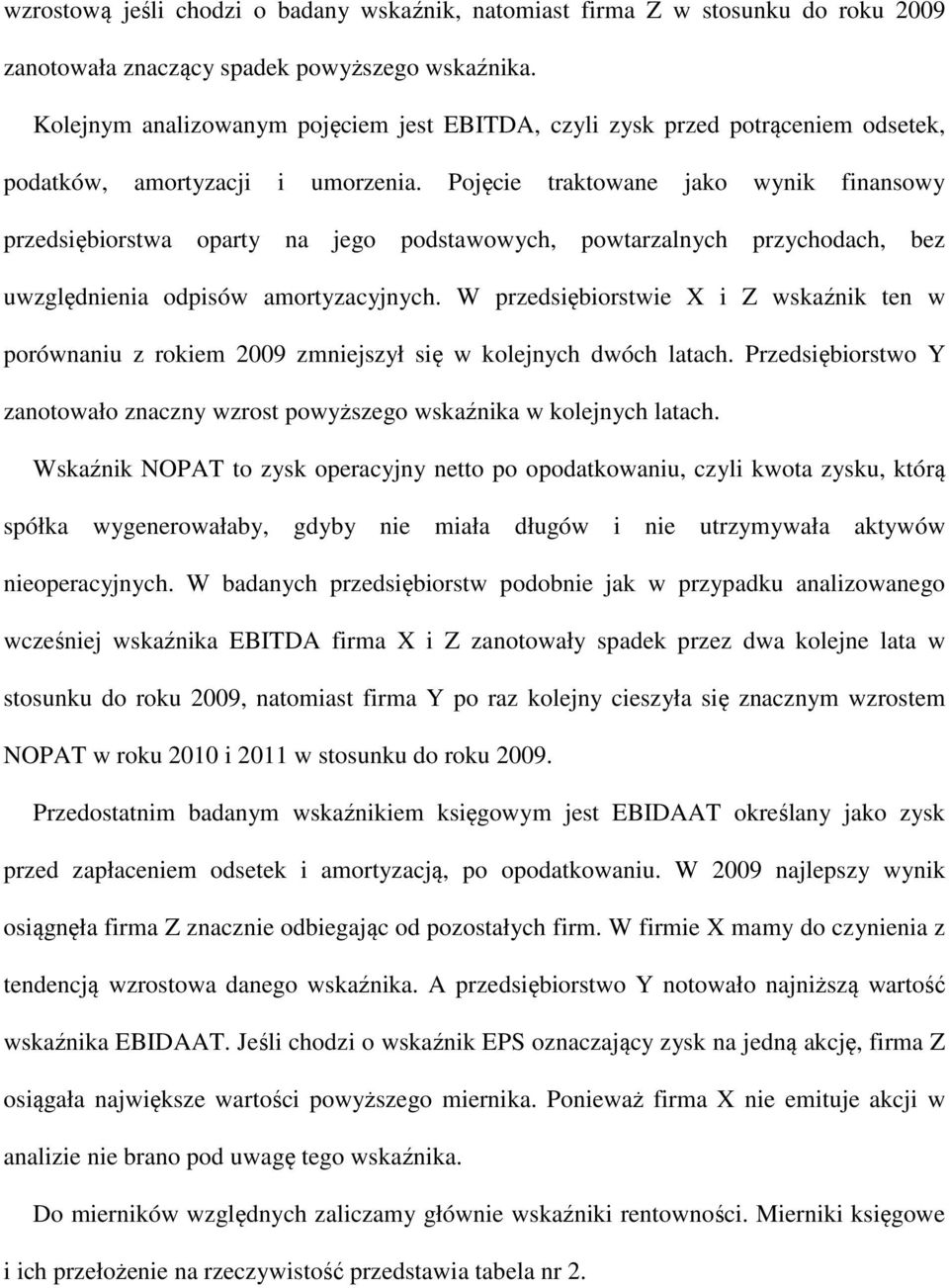 Pojęcie traktowane jako wynik finansowy przedsiębiorstwa oparty na jego podstawowych, powtarzalnych przychodach, bez uwzględnienia odpisów amortyzacyjnych.