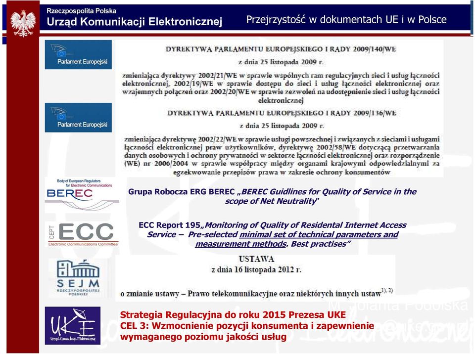 of technical parameters and measurement methods.