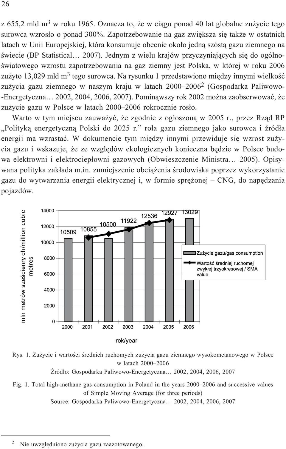 Jednym z wielu krajów przyczyniaj¹cych siê do ogólnoœwiatowego wzrostu zapotrzebowania na gaz ziemny jest Polska, w której w roku 2006 zu yto 13,029 mld m 3 tego surowca.