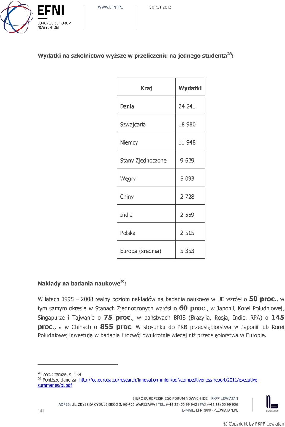 , w tym samym okresie w Stanach Zjednoczonych wzrósł o 60 proc., w Japonii, Korei Południowej, Singapurze i Tajwanie o 75 proc., w państwach BRIS (Brazylia, Rosja, Indie, RPA) o 145 proc.