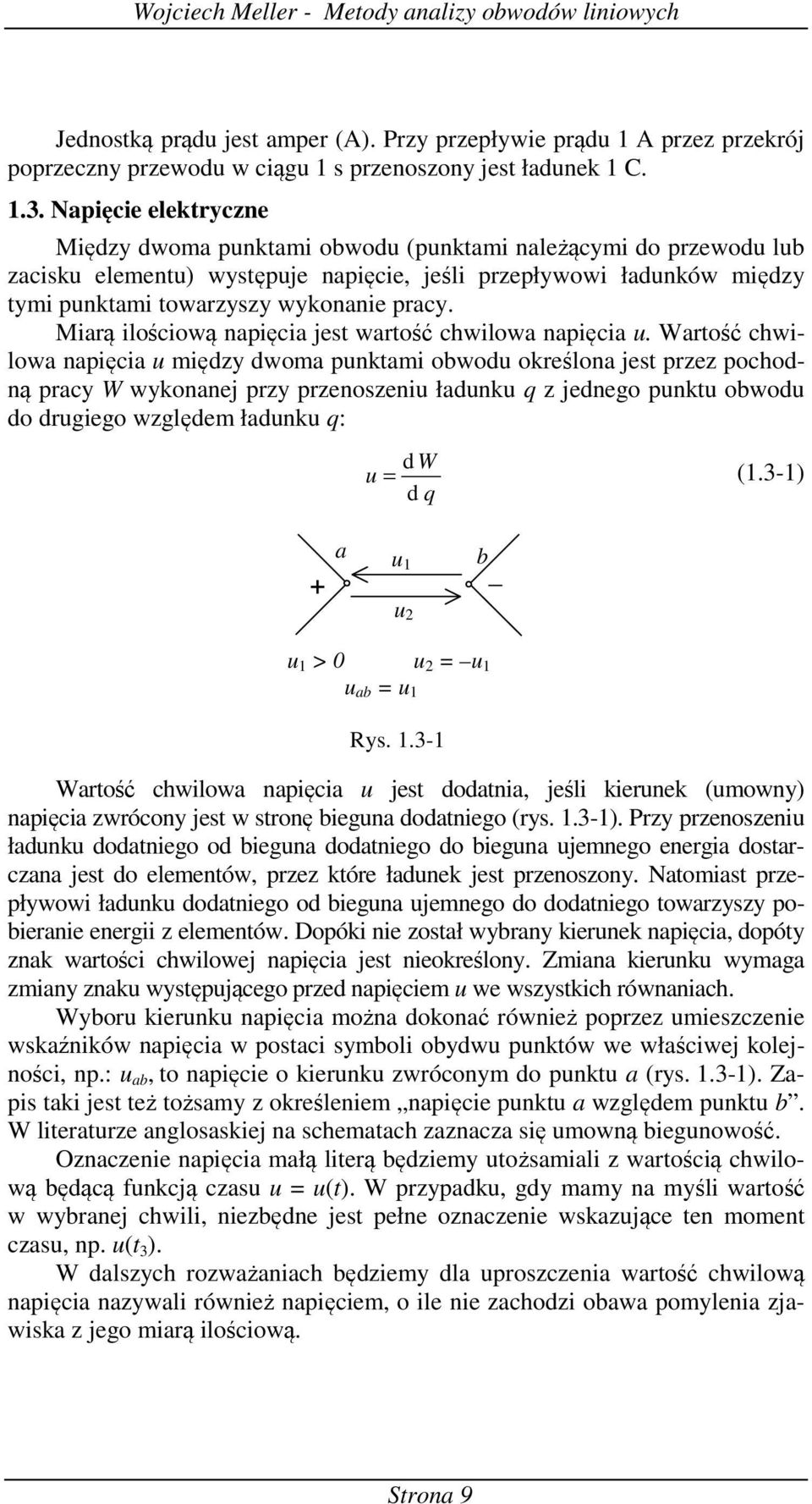 Marą loścową napęca je warość chwlowa napęca u.